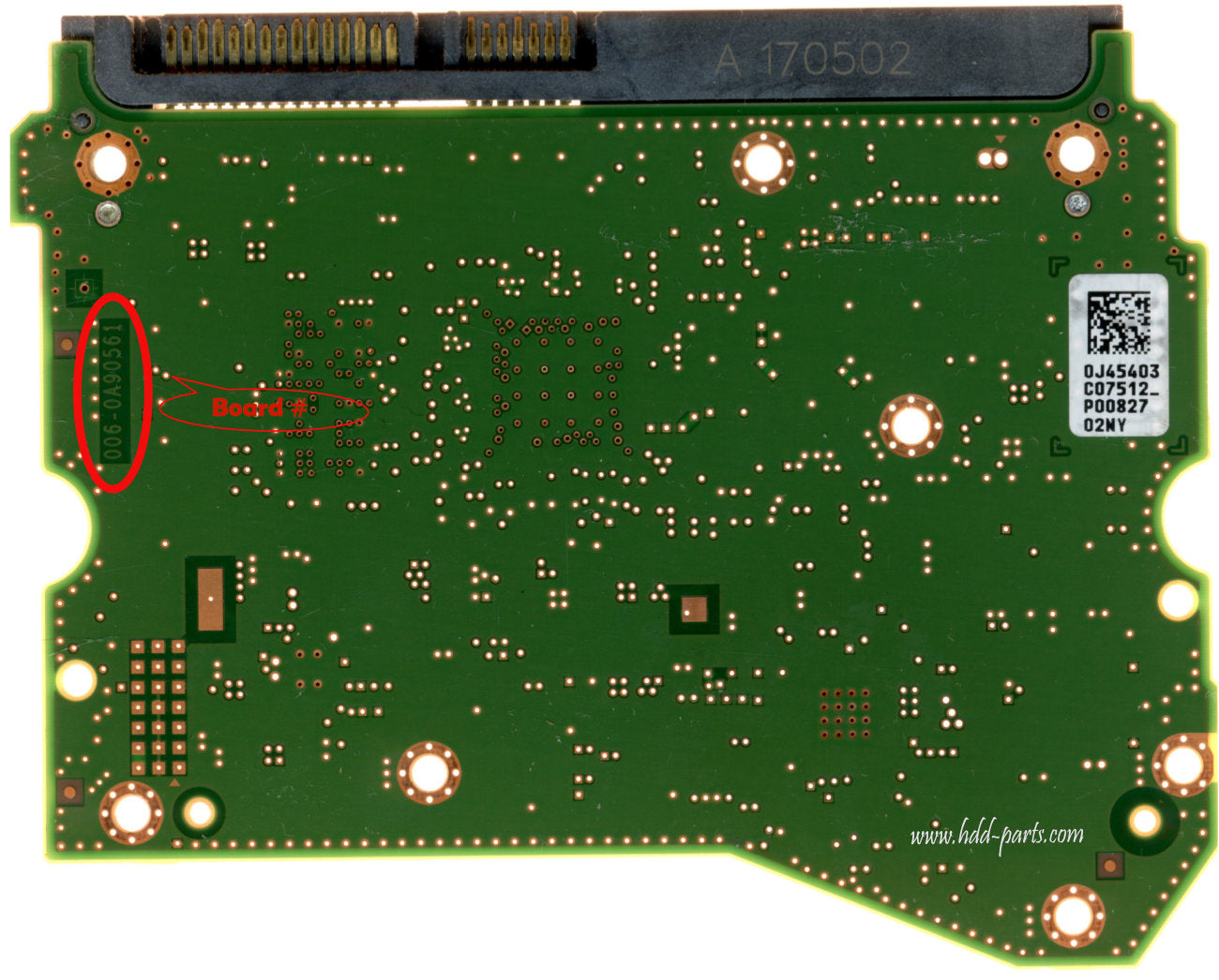 WD101KRYZ-01JPDB1 006-0A90561 OA90561 WD101KRYZ 0J45403 0J45413 circuit board +FW