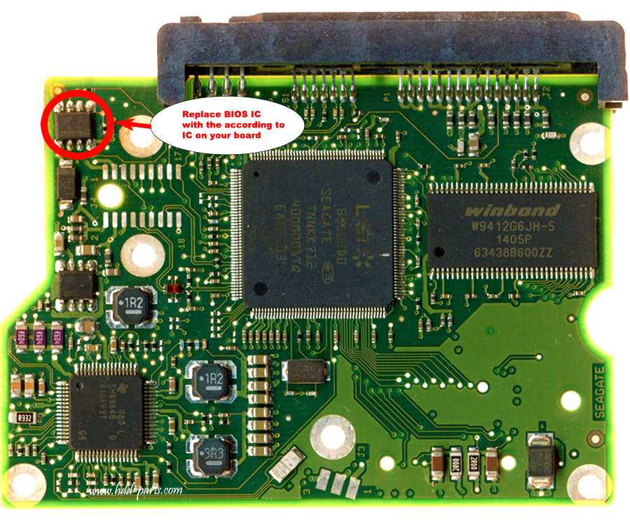ST1000DM003 ST1OOODMOO3 100535704 REV A hard drive circuit board + firmware transfer