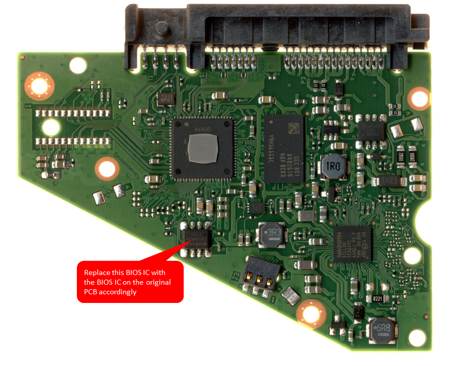 ST5000DM003 ST5OOODMOO3 100802503 REV A hard drive circuit board + firmware transfer