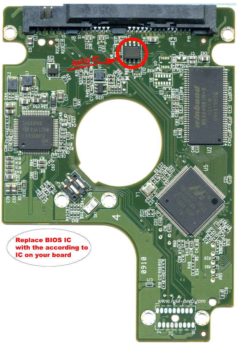 WD2500BPVT-22ZEST0 2060-771672-004 WD2500BPVT 771672 hard drive circuit board + firmware transfer