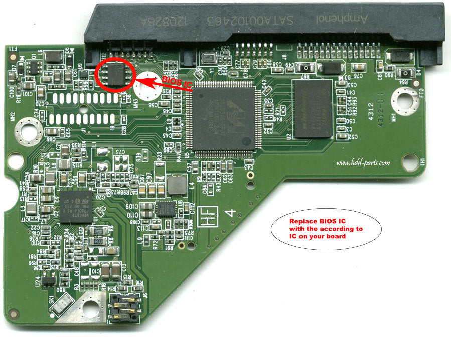 WD10EURX-73FH1Y0 2060-771824-006 WD10EURX 771824 hard drive circuit board + firmware transfer