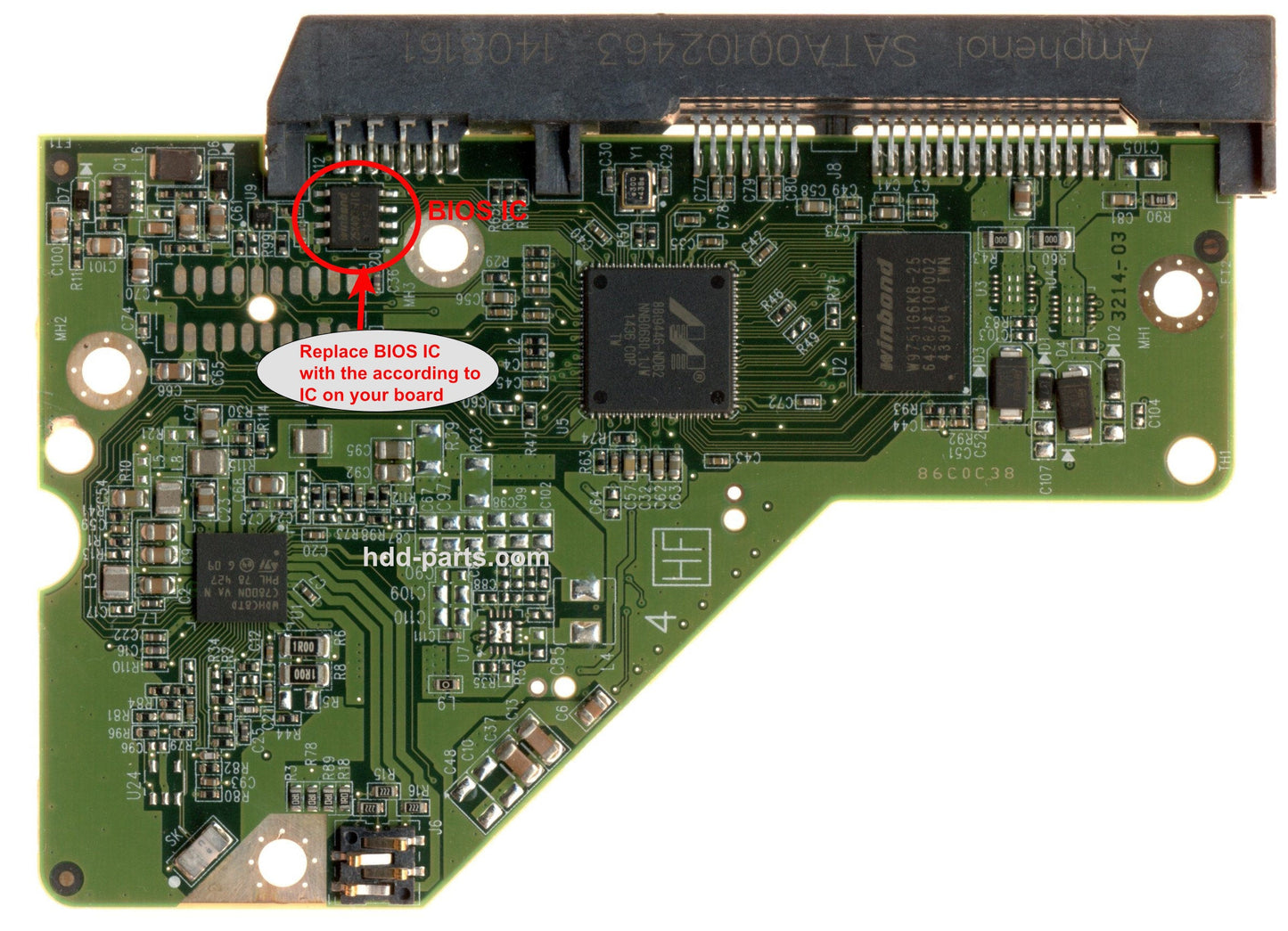 WD20EZRX-22D8PB0 2060-771945-002 WD20EZRX 771945 hard drive circuit board + firmware transfer