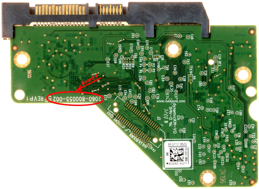 WD40EFRX-68N32N0 2060-800055-000 WD40EFRX 800055 hard drive circuit board + firmware transfer