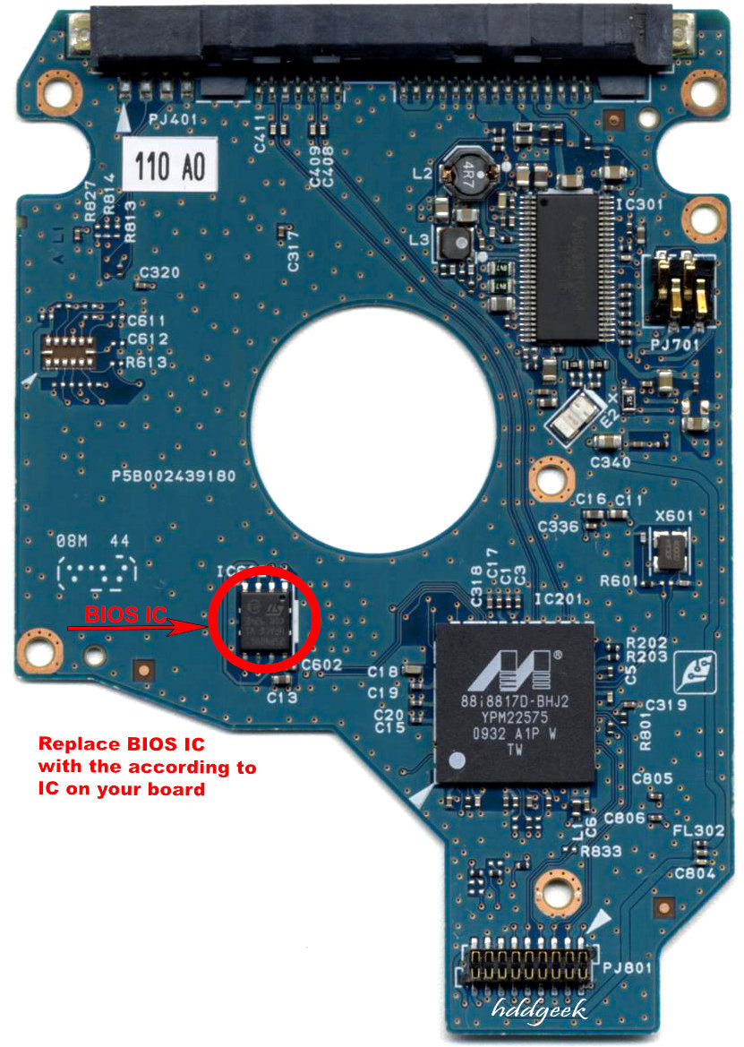 MK1655GSX G002439-0A HDD2H25 GOO2439-0A hard drive circuit board + firmware transfer