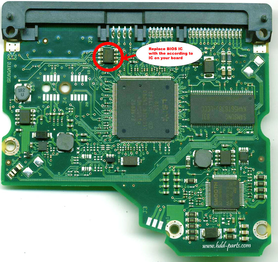 STM31000334AS   STM31OOO334AS 100512585 100512588 REV A   hard drive circuit board + firmware transfer