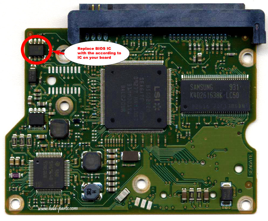 ST3500412AS   ST35OO412AS 100532367 REV A   hard drive circuit board + firmware transfer