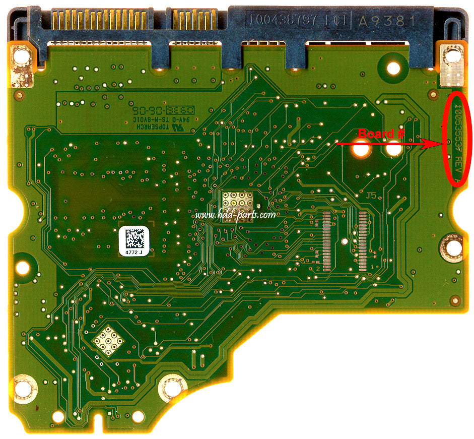 ST31000524AS   ST31OOO524AS 100535537 REV A   hard drive circuit board + firmware transfer