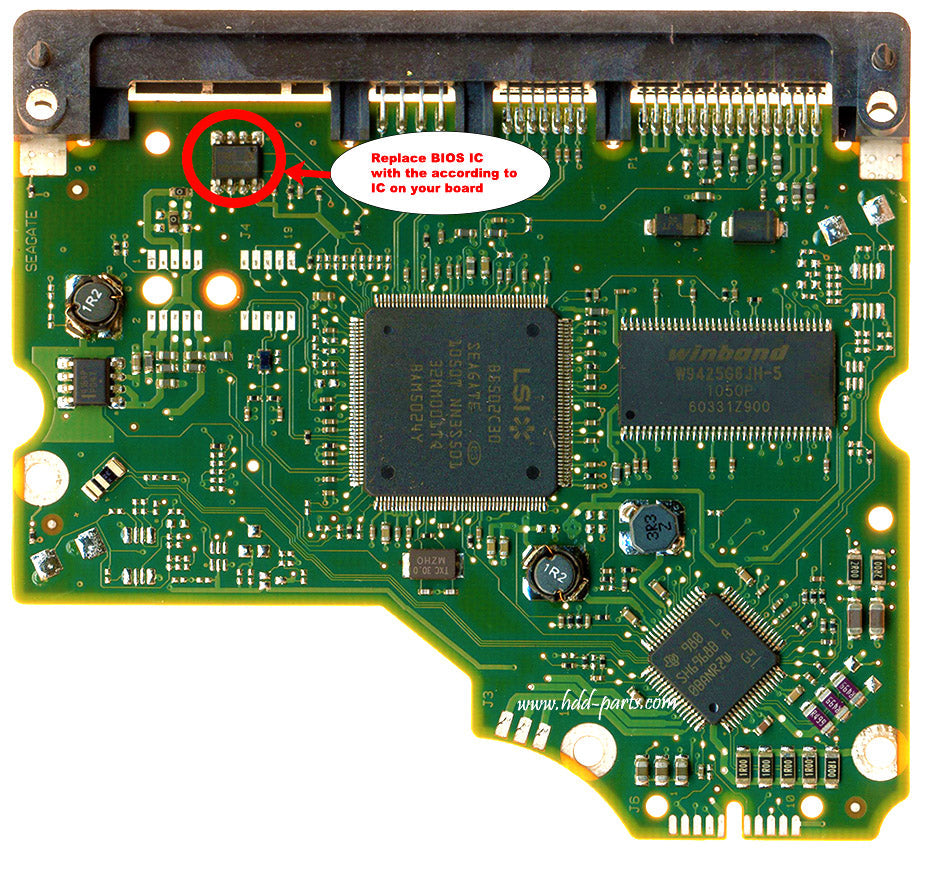 ST31000424CS   ST31OOO424CS 100535537 REV A   hard drive circuit board + firmware transfer