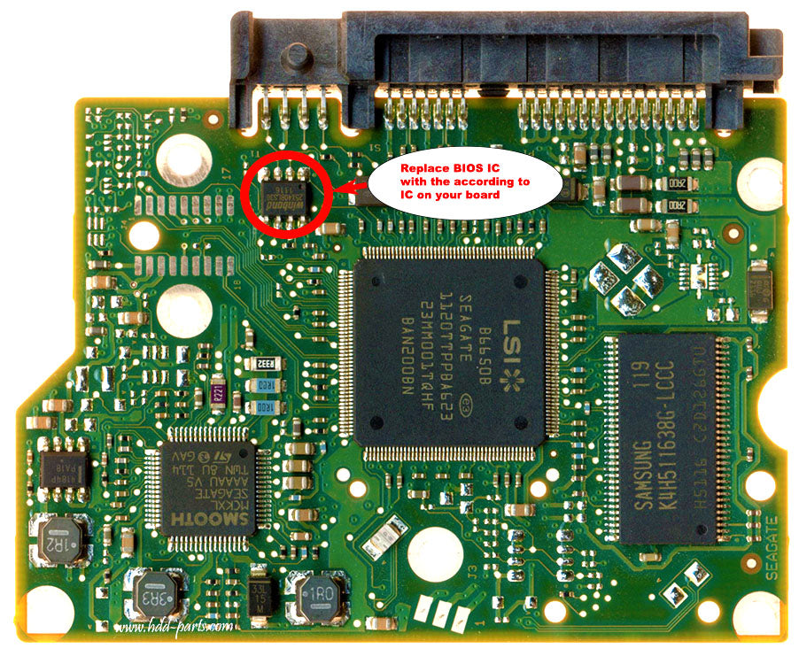 ST1500VM002   ST15OOVMOO2 100617465 REV B   hard drive circuit board + firmware transfer