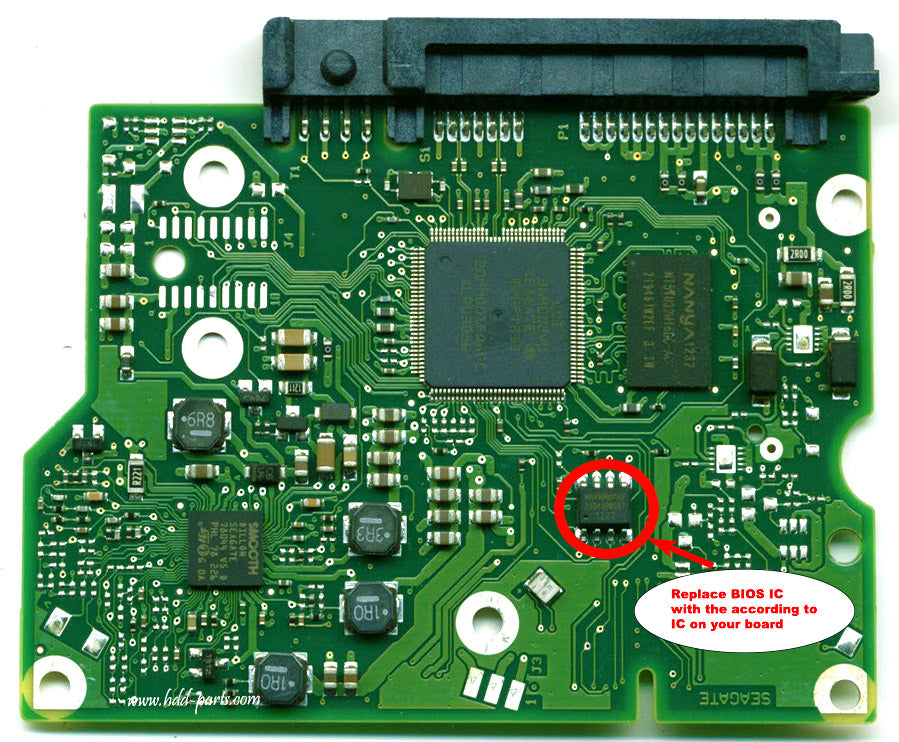 ST3000VX000   ST3OOOVXOOO 100687658 REV C   hard drive circuit board + firmware transfer