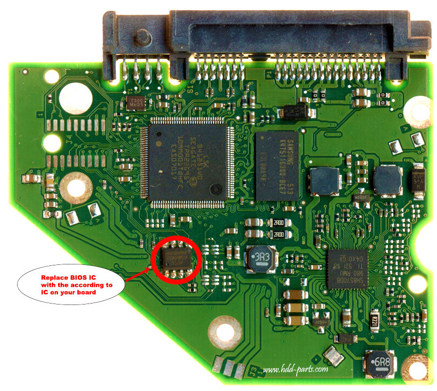 ST2000DM002   ST2OOODMOO2 100762568 REV A   hard drive circuit board + firmware transfer