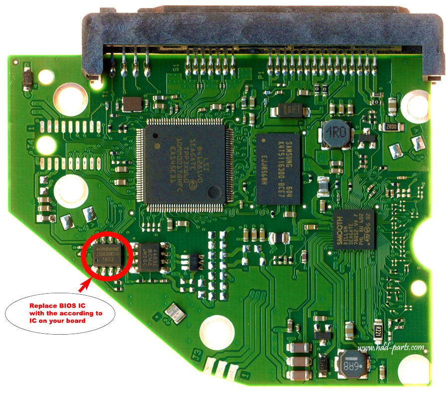 ST250DM000   ST25ODMOOO 100774000 REV A   hard drive circuit board + firmware transfer