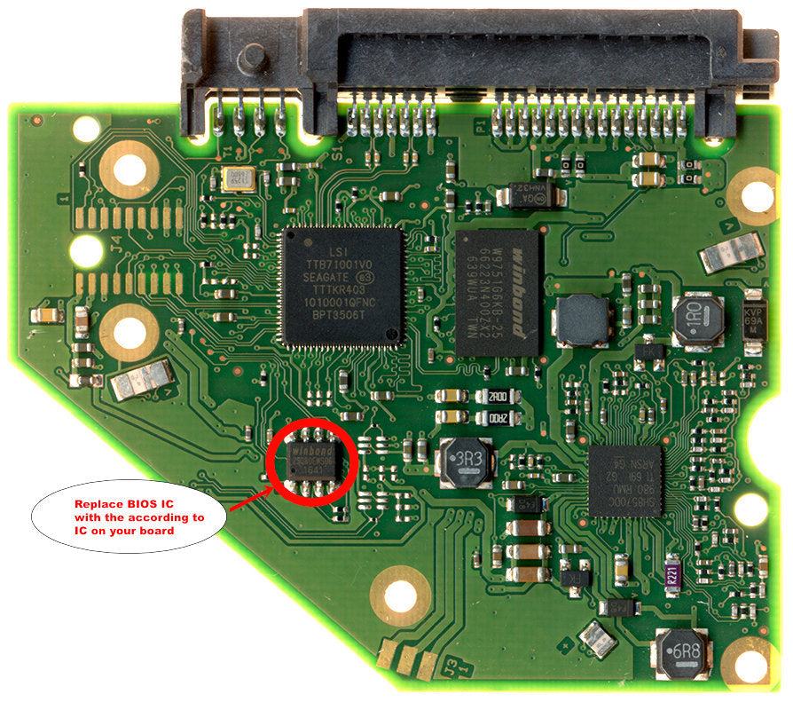 ST4000DM000   ST4OOODMOOO 100788341 REV  C   hard drive circuit board + firmware transfer