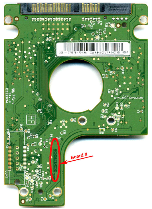 WD6400BEVT-60A0RT0 2060-771672-001  WD6400BEVT  771672 hard drive circuit board + firmware transfer