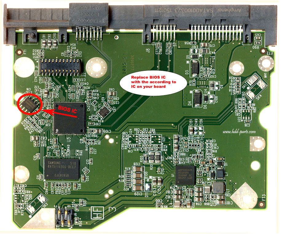 WD60EZRZ-00GZ5B1 2060-800001-005  WD60EZRZ  800001 hard drive circuit board + firmware transfer