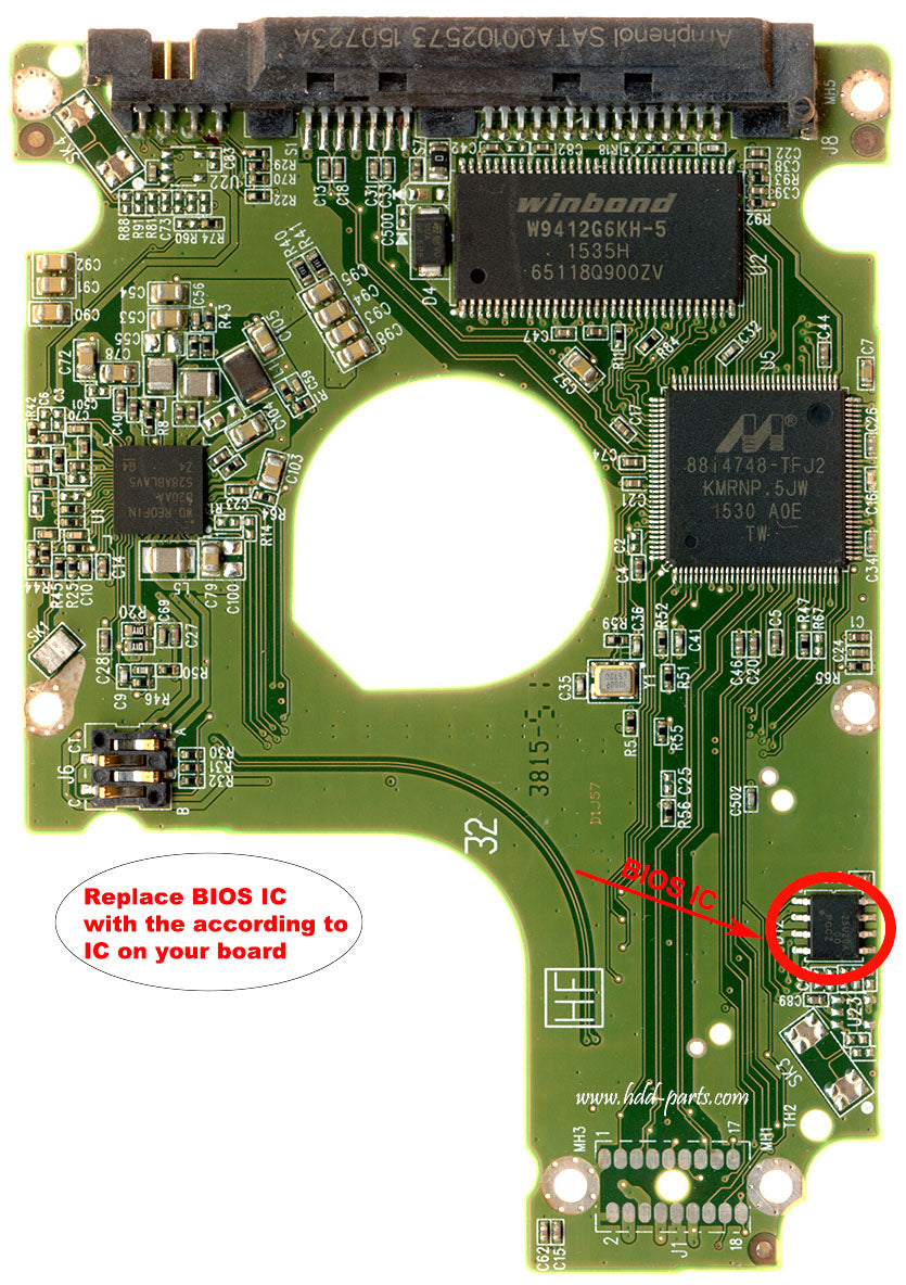 WD5000LPCX-24VHAT0 2060-800025-001  WD5000LPCX  800025 hard drive circuit board + firmware transfer