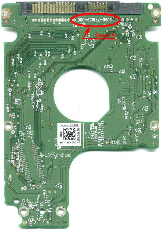 WD5000LPVX-60V0TT0 2060-771959-000  WD5000LPVX  771959 hard drive circuit board + firmware transfer