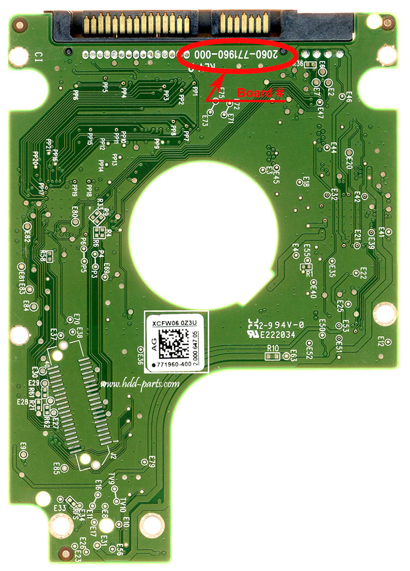 WD7500BPVX-75JC3T0 2060-771960-000  WD7500BPVX  771960 hard drive circuit board + firmware transfer