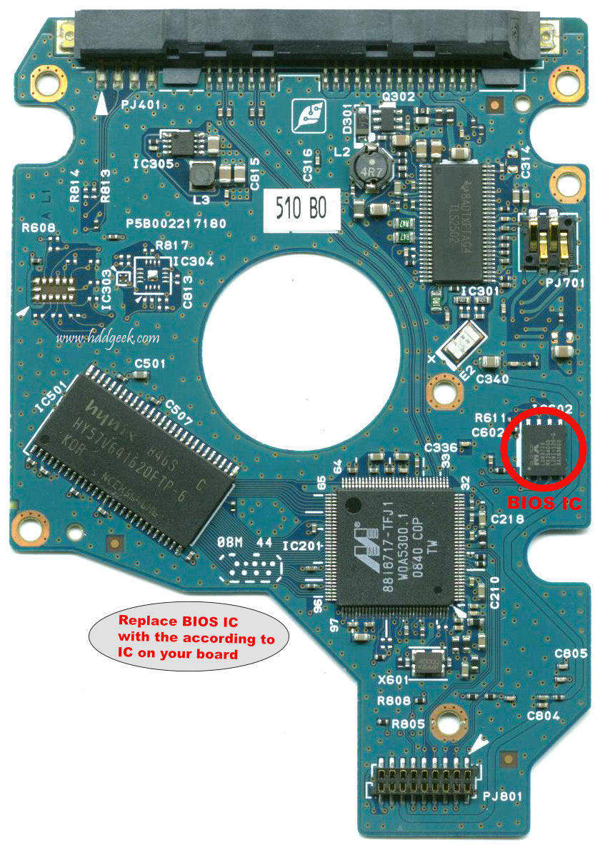 MK2049GSY G002217A  HDD2E11 GOO2217A   hard drive circuit board + firmware transfer