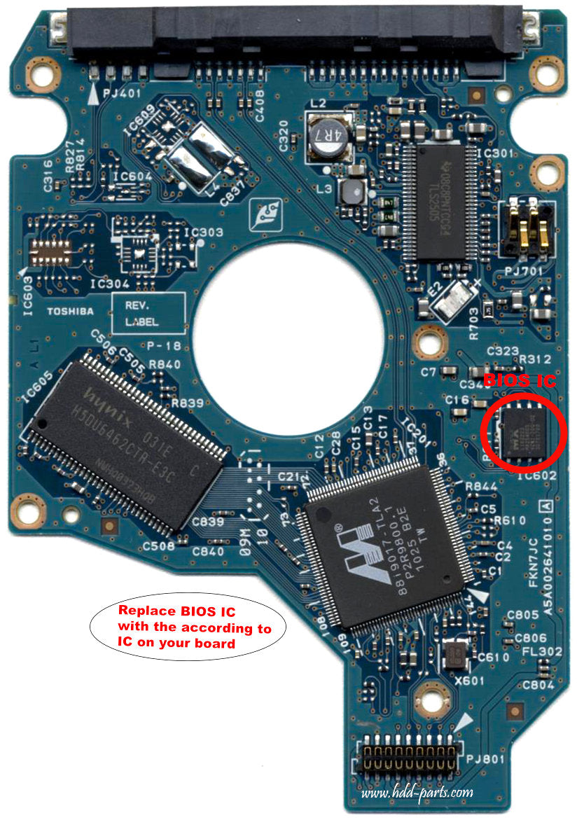 MK1059GSM G002641A  HDD2K51 GOO2641A   hard drive circuit board + firmware transfer