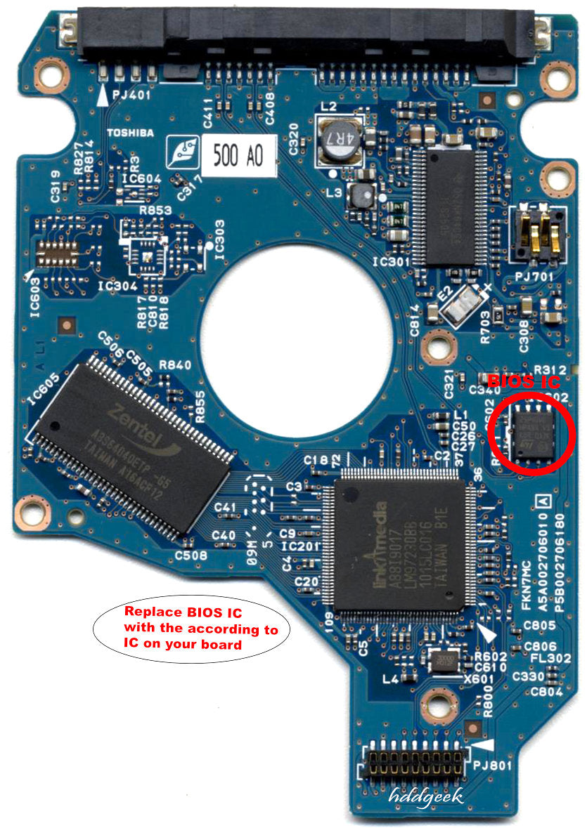 MX6465GSXN G002706A  HDD2J11 GOO2706A   hard drive circuit board + firmware transfer
